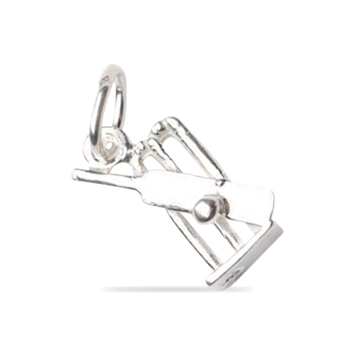 Sterling Silver Cricket Stumps Charm